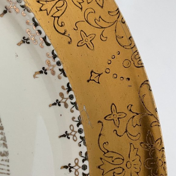 Vintage Sabin Crest O Gold North Dakota State Plate Souvenir Collector 22K Gold - Picture 9 of 15